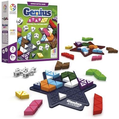 SmartGames Genius Star – Evolutionaire competitieve puzzel – snelheidsspel voor 2 spelers – strategische puzzel – meer dan 160.000 uitdagingen – logicaspel voor kinderen – educatief spel 8 jaar – sterrenborden SmartGames Genius Star – Evolutionaire competitieve puzzel – snelheidsspel voor 2 spelers – strategische puzzel – meer dan 160.000 uitdagingen – logicaspel voor kinderen – educatief spel 8 jaar – sterrenborden