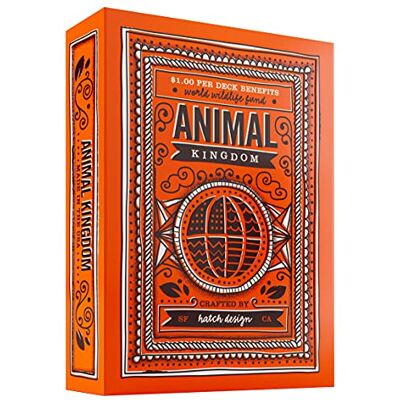 Theory11 Animal Kingdom Playing Cards speelkaarten FSC-gecertificeerd papier uit duurzame bossen met plantaardige inkt, oranje, poker Theory11 Animal Kingdom Playing Cards speelkaarten FSC-gecertificeerd papier uit duurzame bossen met plantaardige inkt, oranje, poker