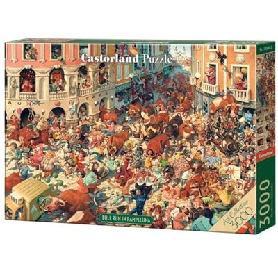 Castorland Puzzel van 3000 stukjes: Stierenrennen in Pamplona Castorland Puzzel van 3000 stukjes: Stierenrennen in Pamplona