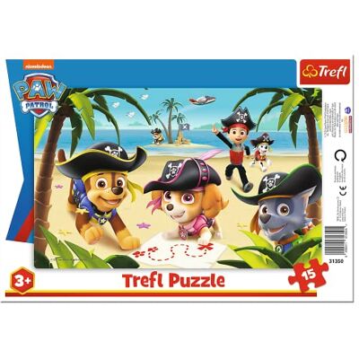 Trefl , Puzzels in lijsten, vrienden van Paw Patrol, PAT Patrol, 15 stukjes, voor kinderen vanaf 3 jaar Trefl , Puzzels in lijsten, vrienden van Paw Patrol, PAT Patrol, 15 stukjes, voor kinderen vanaf 3 jaar
