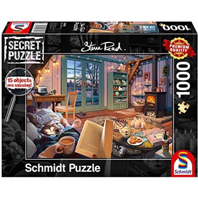 SCHMIDT Spiele 59655 In het vakantiehuis, geheime puzzel 1000 stukjes SCHMIDT Spiele 59655 In het vakantiehuis, geheime puzzel 1000 stukjes