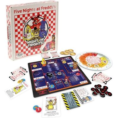FUNKO GAMES Five Nights at Freddy's Night of Frights Horrorbordspel voor volwassenen en kinderen vanaf 8 jaar, strategiespel met FNAF-figuren, 2-4 spelers, 30 minuten FUNKO GAMES Five Nights at Freddy's Night of Frights Horrorbordspel voor volwassenen en kinderen vanaf 8 jaar, strategiespel met FNAF-figuren, 2-4 spelers, 30 minuten