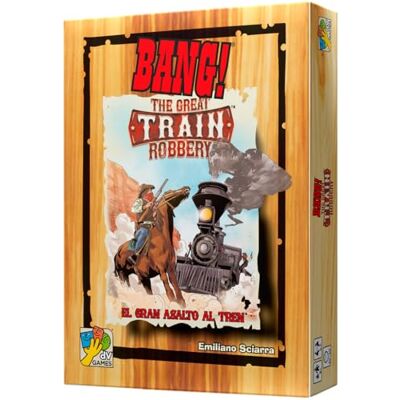 dV Giochi Bang! De grote aanval van de trein uitbreiding kaartspel voor grote groepen vrienden vanaf 8 jaar 4-7 spelers 40 minuten per partij Spaans dV Giochi Bang! De grote aanval van de trein uitbreiding kaartspel voor grote groepen vrienden vanaf 8 jaar 4-7 spelers 40 minuten per partij Spaans