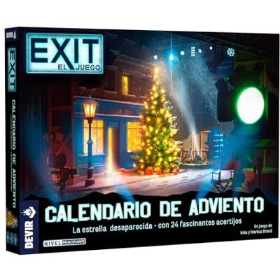 Devir Exit: Adventskalender De vermiste ster Kerst Escape Room-spel 24 puzzels Mysterieus avontuur in Los Angeles Familie coöperatief spel Devir Exit: Adventskalender De vermiste ster Kerst Escape Room-spel 24 puzzels Mysterieus avontuur in Los Angeles Familie coöperatief spel