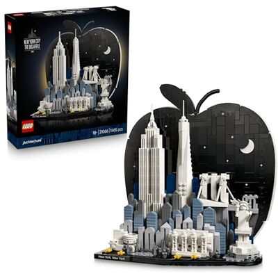 Lego Architectuur New York, de grote appel miniatuurmodel voor volwassenen 3D-decoratie voor plank monumenten inclusief Empire State Building & Brooklyn brug doe-het-zelf cadeau-idee 21066 Lego Architectuur New York, de grote appel miniatuurmodel voor volwassenen 3D-decoratie voor plank monumenten inclusief Empire State Building & Brooklyn brug doe-het-zelf cadeau-idee 21066