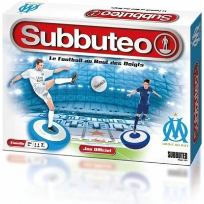 Megableu SUBBUTEO Olympique de Marseille Officieel tafelvoetbalspel OM Voor volwassenen en kinderen vanaf 6 jaar Pichenette voetbalspel 2 spelers met speelmat Franse versie Megableu SUBBUTEO Olympique de Marseille Officieel tafelvoetbalspel OM Voor volwassenen en kinderen vanaf 6 jaar Pichenette voetbalspel 2 spelers met speelmat Franse versie