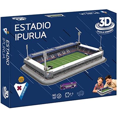 BANDAI Eleven Force 3D-puzzel Stade Ipurue (Eibar), 14924, blauw BANDAI Eleven Force 3D-puzzel Stade Ipurue (Eibar), 14924, blauw