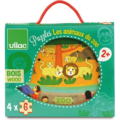 Vilac Puzzels De dieren van de dierentuin, 2642 Vilac Puzzels De dieren van de dierentuin, 2642