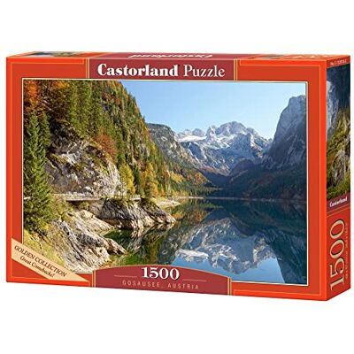 Castorland Puzzel 1500 stukjes, Gosausee, Oostenrijk, Idyllisch, Uitzicht op de bergen, Puzzel voor volwassenen, C-152018-2 Castorland Puzzel 1500 stukjes, Gosausee, Oostenrijk, Idyllisch, Uitzicht op de bergen, Puzzel voor volwassenen, C-152018-2