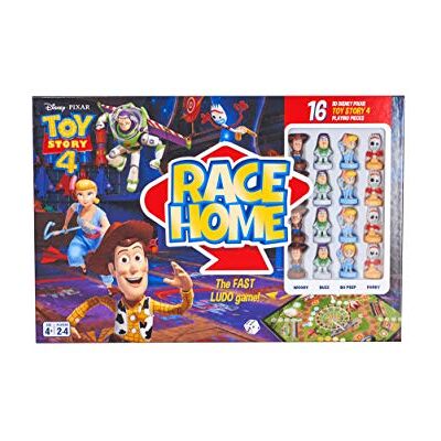Disney Toy Story 4 officieel Race Home gezelschapsspel, 16 Story speelgoed 4 speeldelen inbegrepen, leuk cadeau voor maximaal 4 spelers, vanaf 3 jaar Disney Toy Story 4 officieel Race Home gezelschapsspel, 16 Story speelgoed 4 speeldelen inbegrepen, leuk cadeau voor maximaal 4 spelers, vanaf 3 jaar