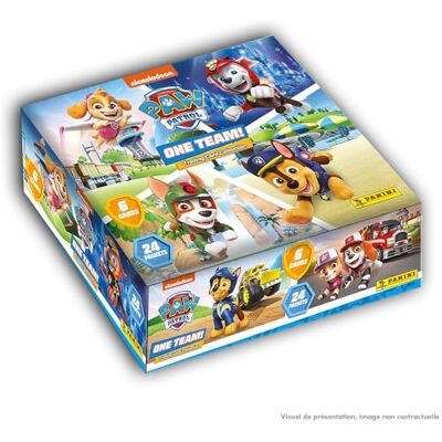 Panini Paw Patrol Trading Cards 2 een super team doos met 24 zakken, 005016BOX24F Panini Paw Patrol Trading Cards 2 een super team doos met 24 zakken, 005016BOX24F