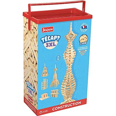 Jeujura -Tecap Plankenvat 3XL 300 stuks Kinderspel Spel voor familieplezier Vanaf 4 jaar 3XL formaat 3 planken voor 3 keer meer opbouw 8323 Jeujura -Tecap Plankenvat 3XL 300 stuks Kinderspel Spel voor familieplezier Vanaf 4 jaar 3XL formaat 3 planken voor 3 keer meer opbouw 8323