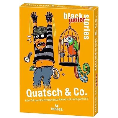 moses . Black Stories Junior Quatsch & Co. 50 grappige puzzels met lachgarantie, kaartspel met spelvariant en puntenchips, raadselspel voor kinderen vanaf 8 jaar moses . Black Stories Junior Quatsch & Co. 50 grappige puzzels met lachgarantie, kaartspel met spelvariant en puntenchips, raadselspel voor kinderen vanaf 8 jaar