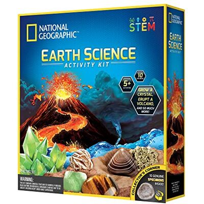 BANDAI National Geographic Maxi-set van de onderzoeker, 5 wetenschappelijke experimenten (Vulkaan, Tornado..) en 8 mineralen bevatten, wetenschappelijk en pedagogisch spel BANDAI National Geographic Maxi-set van de onderzoeker, 5 wetenschappelijke experimenten (Vulkaan, Tornado..) en 8 mineralen bevatten, wetenschappelijk en pedagogisch spel
