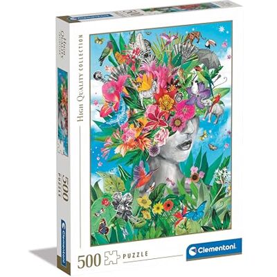 Clementoni Puzzel Head in The Jungle 500 stukjes puzzel voor volwassenen 14-99 jaar, gemaakt in Italië, 35526 Clementoni Puzzel Head in The Jungle 500 stukjes puzzel voor volwassenen 14-99 jaar, gemaakt in Italië, 35526