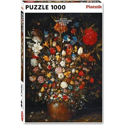 Piatnik Brueghel Puzzel 5550, 1000 stukjes, groot boeket bloemen in houten pot Piatnik Brueghel Puzzel 5550, 1000 stukjes, groot boeket bloemen in houten pot