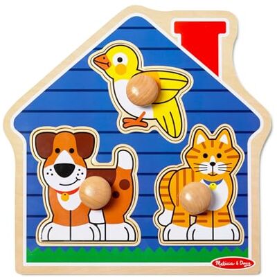 Melissa & Doug 12055 puzzel met grote knoppen huisdieren Melissa & Doug 12055 puzzel met grote knoppen huisdieren