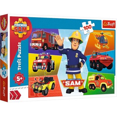 Trefl , Clubs, puzzel, voertuigen van brandweerman Sam, brandweerman Sam, 100 stukjes, voor kinderen vanaf 5 jaar Trefl , Clubs, puzzel, voertuigen van brandweerman Sam, brandweerman Sam, 100 stukjes, voor kinderen vanaf 5 jaar
