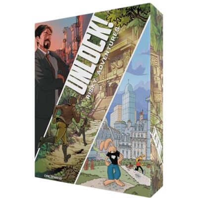 Asmodee , Unlock! Risky Adventures Jeu de société d'évasion pour adultes et familles, à partir de 10 ans, de 1 à 6 joueurs, 180 minutes par partie, espagnol Asmodee , Unlock! Risky Adventures Jeu de société d'évasion pour adultes et familles, à partir de 10 ans, de 1 à 6 joueurs, 180 minutes par partie, espagnol