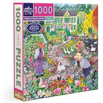 eeBoo Puzzel 1000 stukjes French Flower Garden – puzzel voor volwassenen 1000 stukjes van karton – afmetingen van de puzzel 58,4 cm x 58,4 cm eeBoo Puzzel 1000 stukjes French Flower Garden – puzzel voor volwassenen 1000 stukjes van karton – afmetingen van de puzzel 58,4 cm x 58,4 cm