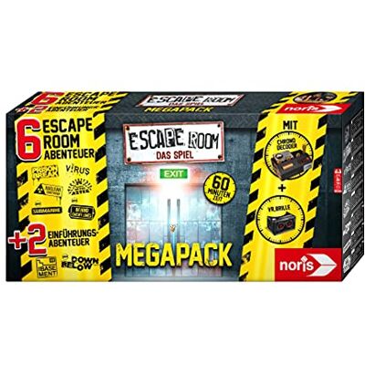 noris 606101831 Escape Room Mega Pack familie- en gezelschapsspel voor volwassenen, met 6 gevallen en chrono decoder, vanaf 16 jaar noris 606101831 Escape Room Mega Pack familie- en gezelschapsspel voor volwassenen, met 6 gevallen en chrono decoder, vanaf 16 jaar