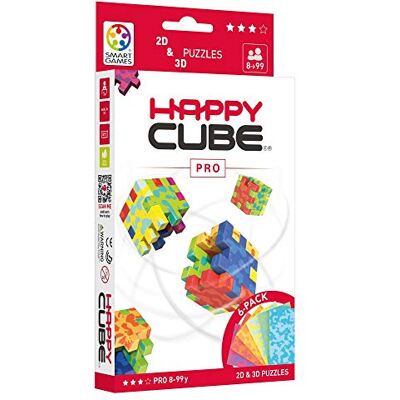 SmartGames Happy Cube Pro, denkspel 8+, monteer de onderdelen om een 3D-kubus te vormen, uitdaging voor experts, logische ontwikkeling, creatieve puzzel, solospel voor 1 speler, cadeau-idee SmartGames Happy Cube Pro, denkspel 8+, monteer de onderdelen om een 3D-kubus te vormen, uitdaging voor experts, logische ontwikkeling, creatieve puzzel, solospel voor 1 speler, cadeau-idee