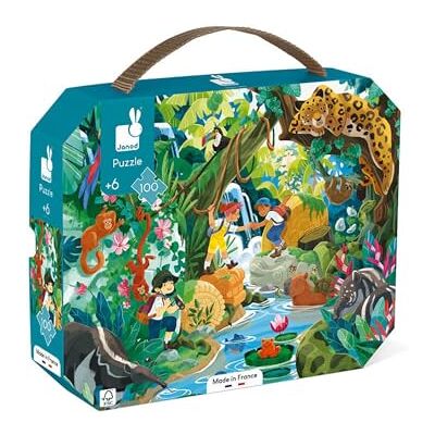 Janod Kinderpuzzel Inca avontuur 100 stukjes educatief spel fijne motoriek en concentratie koffer met handvat gemaakt in Frankrijk FSC-gecertificeerd plantaardige inkt vanaf 6 jaar, J02667 Janod Kinderpuzzel Inca avontuur 100 stukjes educatief spel fijne motoriek en concentratie koffer met handvat gemaakt in Frankrijk FSC-gecertificeerd plantaardige inkt vanaf 6 jaar, J02667