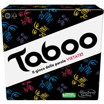 Hasbro Klassiek taboe-spel, feestspel, woordspel voor volwassenen en jongeren, raadspel voor 4 spelers en ouder, vanaf 13 jaar Hasbro Klassiek taboe-spel, feestspel, woordspel voor volwassenen en jongeren, raadspel voor 4 spelers en ouder, vanaf 13 jaar
