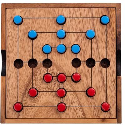 Engelhart – 350270 – houten hinkel – molenspel – Nine Men Morris – gezelschapsspel – milieuvriendelijke doos – ideaal voor op reis – 13,8 x 13,8 x 3 cm – 2 spelers Engelhart – 350270 – houten hinkel – molenspel – Nine Men Morris – gezelschapsspel – milieuvriendelijke doos – ideaal voor op reis – 13,8 x 13,8 x 3 cm – 2 spelers