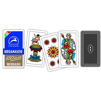 Modiano Bergamasche speelkaarten 150e verjaardag 300072 Modiano Bergamasche speelkaarten 150e verjaardag 300072