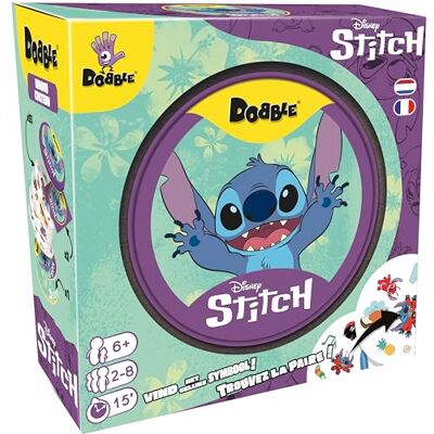 Asmodee DOBBLE: Stitch Bordspellen Kaartenspel, snelheid en Observatie Familie en kinderen vanaf 6 jaar 2 tot 8 spelers Franse en Nederlandse versie Asmodee DOBBLE: Stitch Bordspellen Kaartenspel, snelheid en Observatie Familie en kinderen vanaf 6 jaar 2 tot 8 spelers Franse en Nederlandse versie
