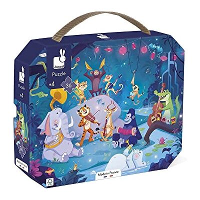 Janod J02600 Puzzel voor kinderen, zomerfeesten, 36-delig, educatief spel, fijne motoriek en concentratie, koffer met handvat, gemaakt in Frankrijk en FSC-gecertificeerd, vanaf 4 jaar, J02600 Janod J02600 Puzzel voor kinderen, zomerfeesten, 36-delig, educatief spel, fijne motoriek en concentratie, koffer met handvat, gemaakt in Frankrijk en FSC-gecertificeerd, vanaf 4 jaar, J02600