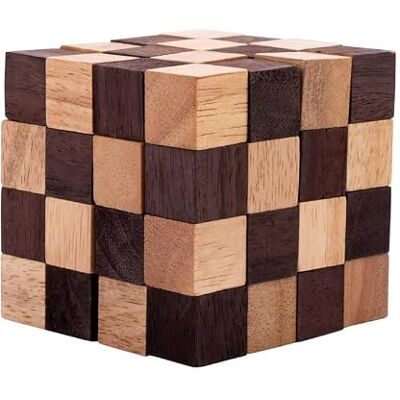 Engelhart 350170 Anaconda Houten puzzel voor volwassenen logische hoofdbreker 1 stuk oplossing inbegrepen 8 cm zijde moeilijk niveau Engelhart 350170 Anaconda Houten puzzel voor volwassenen logische hoofdbreker 1 stuk oplossing inbegrepen 8 cm zijde moeilijk niveau