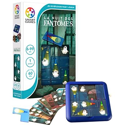 SmartGames De nacht van de geesten 5+ denkspel voor kinderen 60 uitdagingen 1 speler logische ontwikkeling en visuele waarneming compact en draagbaar puzzelspel met transparante tegels SmartGames De nacht van de geesten 5+ denkspel voor kinderen 60 uitdagingen 1 speler logische ontwikkeling en visuele waarneming compact en draagbaar puzzelspel met transparante tegels