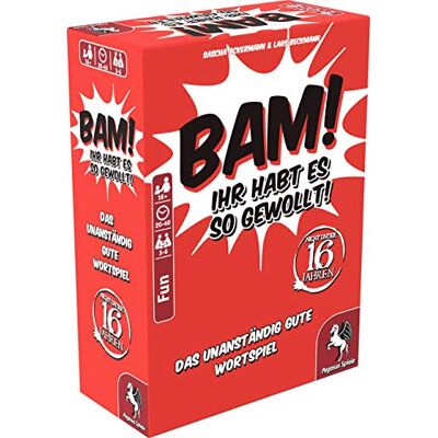 Pegasus Spiele 18302G BAM! Je Hebt Het Zo Gewild Spel Pegasus Spiele 18302G BAM! Je Hebt Het Zo Gewild Spel