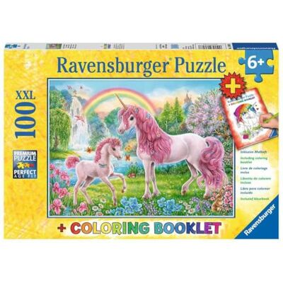 Ravensburger Kinderpuzzle 13698 Magische Einhörner Einhorn-Puzzle für Kinder ab 6 Jahren, mit 100 Teilen im XXL-Format, inklusive Malheft Ravensburger Kinderpuzzle 13698 Magische Einhörner Einhorn-Puzzle für Kinder ab 6 Jahren, mit 100 Teilen im XXL-Format, inklusive Malheft