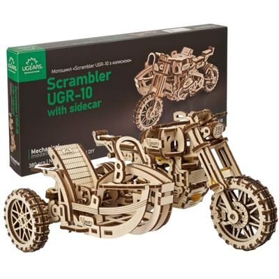 UGEARS Model Motorfiets om te monteren Motorfiets Puzzel 3D Volwassenen Uniqo Motor Mechanisch Model Houten Modellen 3D Houten Puzzel om te bouwen 3D Bouwkits (Scrambler UGR-10) UGEARS Model Motorfiets om te monteren Motorfiets Puzzel 3D Volwassenen Uniqo Motor Mechanisch Model Houten Modellen 3D Houten Puzzel om te bouwen 3D Bouwkits (Scrambler UGR-10)