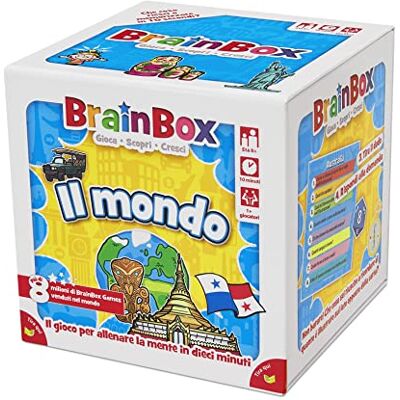 Asmodee BrainBox: de wereld, spel voor het leren en trainen van de geest, 1-16 spelers, 8+ jaar, editie in het Italiaans Asmodee BrainBox: de wereld, spel voor het leren en trainen van de geest, 1-16 spelers, 8+ jaar, editie in het Italiaans