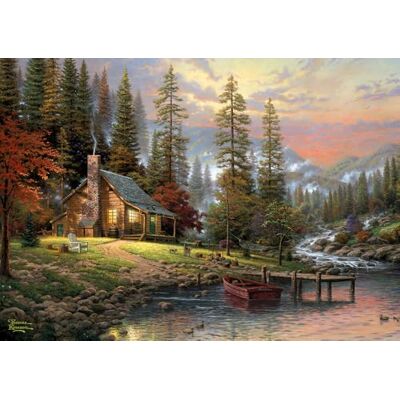 SCHMIDT SCH-58455 a Peaceful Retreat, 500 stukjes Puzzel vanaf 12 jaar rustiek en landelijk puzzel van Thomas Kinkade, Meerkleurig SCHMIDT SCH-58455 a Peaceful Retreat, 500 stukjes Puzzel vanaf 12 jaar rustiek en landelijk puzzel van Thomas Kinkade, Meerkleurig