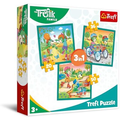 Trefl The ik Family, maak kennis met de ik 3-in-1 puzzel, van 20 tot 50 stukjes kleurrijke puzzels met stripfiguren, vrije tijd voor kinderen vanaf 3 jaar Trefl The ik Family, maak kennis met de ik 3-in-1 puzzel, van 20 tot 50 stukjes kleurrijke puzzels met stripfiguren, vrije tijd voor kinderen vanaf 3 jaar