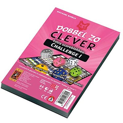 999 Games 999-CLE06, scoreblok Dobbelstenen zo Clever Challenge, blauw 999 Games 999-CLE06, scoreblok Dobbelstenen zo Clever Challenge, blauw