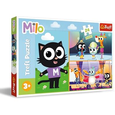 Trefl Milo, avonturen van het kleine kitten Milo puzzel 24 Maxi 24 grote delen, creatief entertainment, voor kinderen vanaf 3 jaar Trefl Milo, avonturen van het kleine kitten Milo puzzel 24 Maxi 24 grote delen, creatief entertainment, voor kinderen vanaf 3 jaar