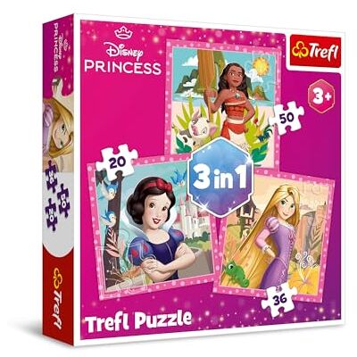 Trefl DisneyJolies Bloemen 3-in-1 puzzel, 3 puzzels, van 20 tot 50 stukjes verschillende moeilijkheidsniveaus, vrije tijd Trefl DisneyJolies Bloemen 3-in-1 puzzel, 3 puzzels, van 20 tot 50 stukjes verschillende moeilijkheidsniveaus, vrije tijd