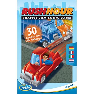 ThinkFun 76439 Rush Hour Meetspel Het bekende logicaspel in compact formaat als reisspel voor kinderen en volwassenen vanaf 8 jaar ThinkFun 76439 Rush Hour Meetspel Het bekende logicaspel in compact formaat als reisspel voor kinderen en volwassenen vanaf 8 jaar
