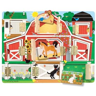 Melissa & Doug 14592 Farm voor het verstopspelen, meerdere kleuren Melissa & Doug 14592 Farm voor het verstopspelen, meerdere kleuren