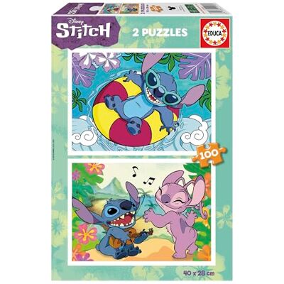Educa Disney Stitch Set van 2 kinderpuzzels 100 stukjes. Afmetingen: 40 x 28 cm, vanaf 6 jaar (19998) Educa Disney Stitch Set van 2 kinderpuzzels 100 stukjes. Afmetingen: 40 x 28 cm, vanaf 6 jaar (19998)