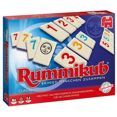 Jumbo Originele Rummikub Classic: het geavanceerde spel, voor 2 tot 4 spelers vanaf 7 jaar, speelduur 30 60 minuten Jumbo Originele Rummikub Classic: het geavanceerde spel, voor 2 tot 4 spelers vanaf 7 jaar, speelduur 30 60 minuten