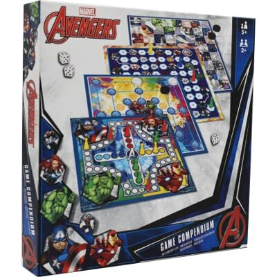 Shuffle Cartamundi Marvel Games Compendium, geniet van 35 spellen, waaronder negen Morris voor mannen, tocht, Ludo, ladders, buitengewoon cadeau voor kinderen vanaf 5 jaar Shuffle Cartamundi Marvel Games Compendium, geniet van 35 spellen, waaronder negen Morris voor mannen, tocht, Ludo, ladders, buitengewoon cadeau voor kinderen vanaf 5 jaar