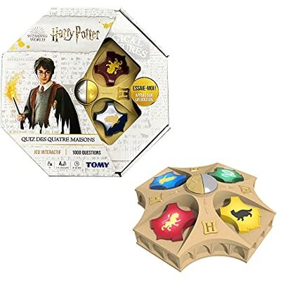 TOMY Harry Potter Quiz van 4 huizen, raadspellen voor het gezin, spannend spel voor Harry Potter-fans, quizspellen voor kinderen, geschikt voor meisjes en jongens vanaf 8 jaar TOMY Harry Potter Quiz van 4 huizen, raadspellen voor het gezin, spannend spel voor Harry Potter-fans, quizspellen voor kinderen, geschikt voor meisjes en jongens vanaf 8 jaar