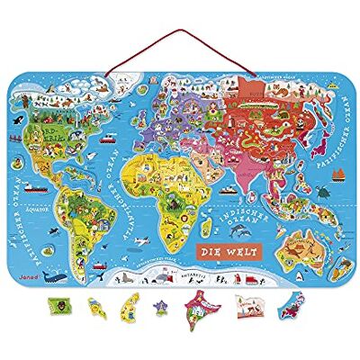 Janod J05490 puzzel wereld magnetisch Duitse versie (hout) Janod J05490 puzzel wereld magnetisch Duitse versie (hout)